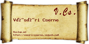 Vásári Cserne névjegykártya